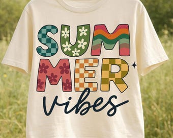 Summer Vibes Shirt PNG, Shirt Png Download, Floral Tee Shirt Sublimation, Retro Summer Shirt Png, Png For Tshirt, Beach Png, Summer T-shirt