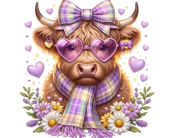 Coquette Highland Cow Bubblegum Tshirt Design,Tshirt Designss,Sublimation Designs for Shirts, Trending, Instant Digital Download,Pod designs