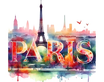 Descarga imágenes PNG de París, arte digital de París, imágenes prediseñadas de París, gráficos parisinos, descarga instantánea, arte de la Torre Eiffel, imágenes prediseñadas de viajes, PNG digital