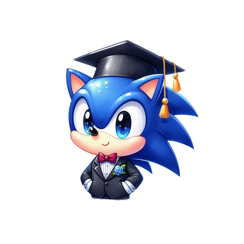 Sonic Graduation PNG Image, Clipart Images, Graduation Cartoon Artwork ...