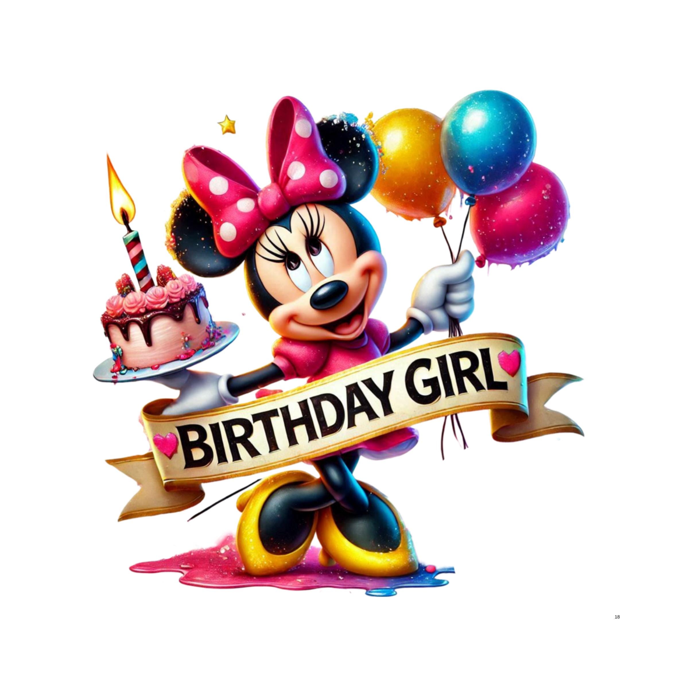 Minnie mouse Birthday Png, minnie mouse png, transparent design,instant download,Digital design PNG file for sublimation,Tshirt Design, Png