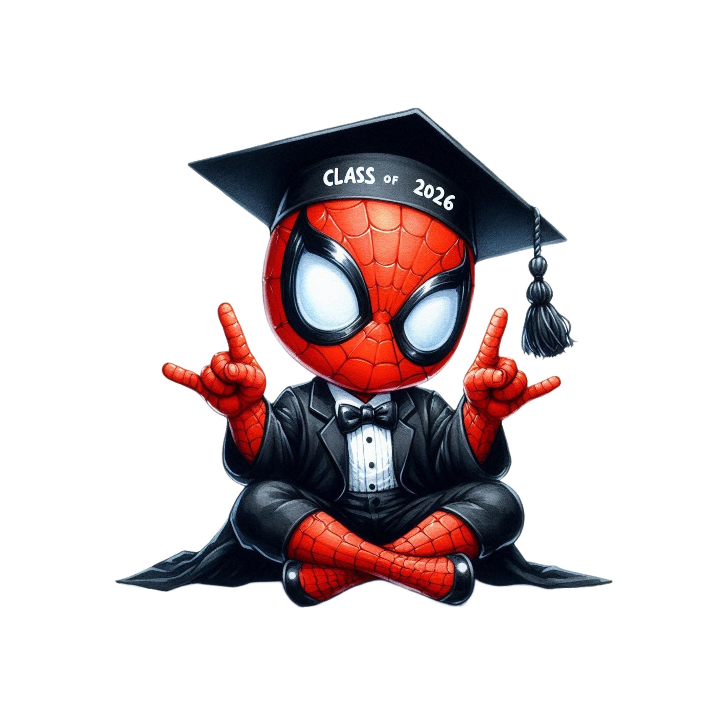 Spiderman Graduation PNG Image Clipart Images Graduation Cartoon