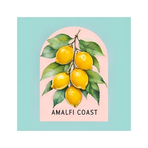 Amalfi Coast Italy Png, Sublimation Design, Lemon Png, Vacation Png, Retro Png, Limoncello Png, T-Shirt Design, Digital Download Png, DTF