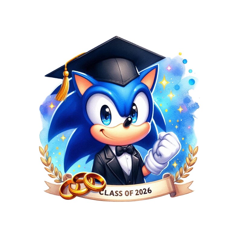 Sonic Graduation PNG Image, Clipart Images, Graduation Cartoon Artwork ...