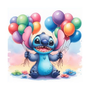 Steek, set afbeeldingen van hoge kwaliteit klaar om af te drukken, instant download, png-formaat, verjaardag png, png-bundel, kinderdagverblijfkunst, scrapbooking, png-bestand
