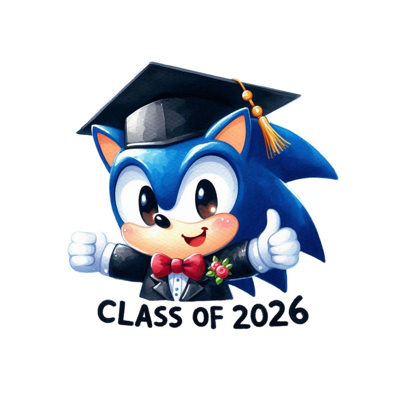 Sonic Graduation PNG Image, Clipart Images, Graduation Cartoon Artwork ...