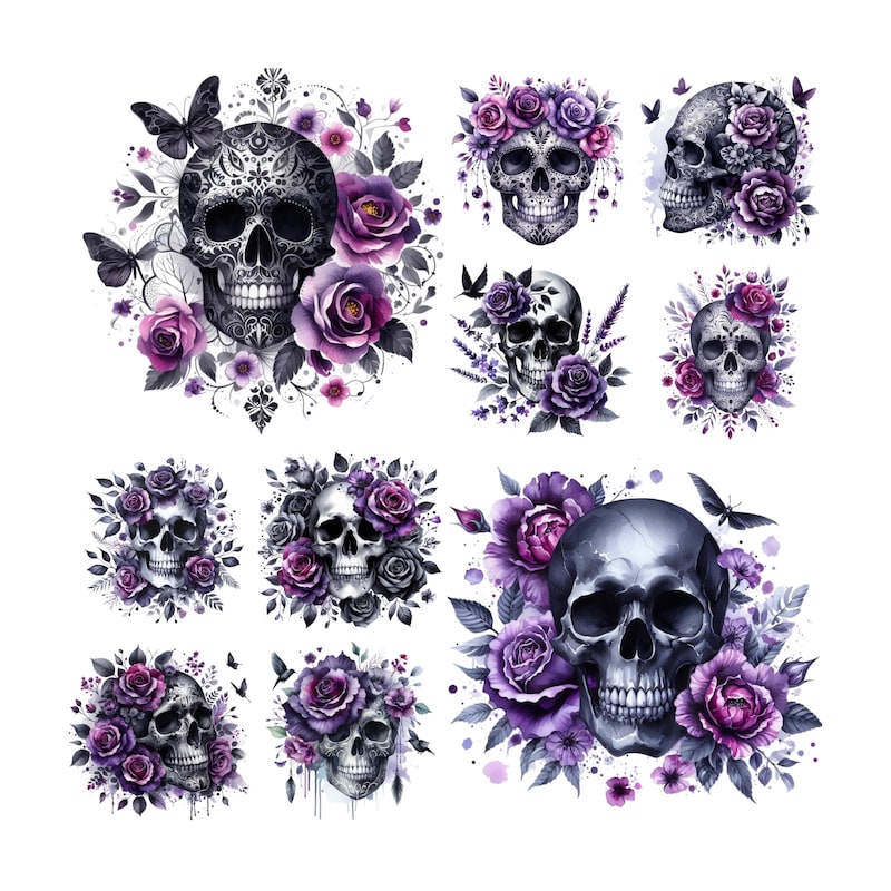Purple Skull Background - Etsy