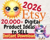 20000+ DIGITAL Products Ideas 2026, Etsy Digital Downloads, Passive Income, Create sell Today, Best Small Business Ideas, Etsy seller guide