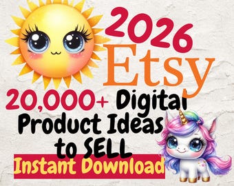 20000+ DIGITAL Products Ideas 2026, Etsy Digital Downloads, Passive Income, Create sell Today, Best Small Business Ideas, Etsy seller guide
