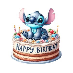 Stitch,Ensemble d'images de haute qualité prêtes à imprimer,Téléchargement instantané,Format PNG, Anniversaire Png,Bundle png,Art pour chambre d'enfant,scrapbooking,Anniversaire