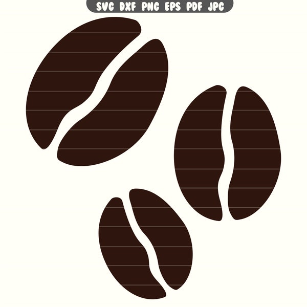 Coffee Beans SVG, Coffee Beans DXF, Coffee Beans PNG, Coffee Beans Cut File, Coffee Beans Clipart | Instant Download |