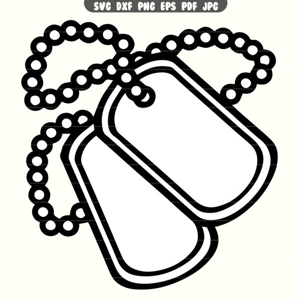 Dog Tags SVG, Dog Tags DXF, Dog Tags PNG, Dog Tags Clipart, Dog Tags Cut File | Instant Download |