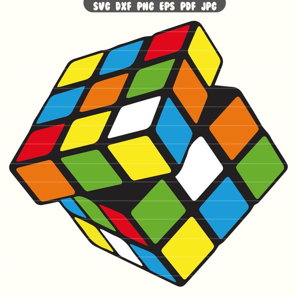 Rubik's Cube SVG, Rubik's Cube DXF, Rubik's Cube PNG, Rubik's Cube Clipart, Rubik's Cube Cut File | Instant Download