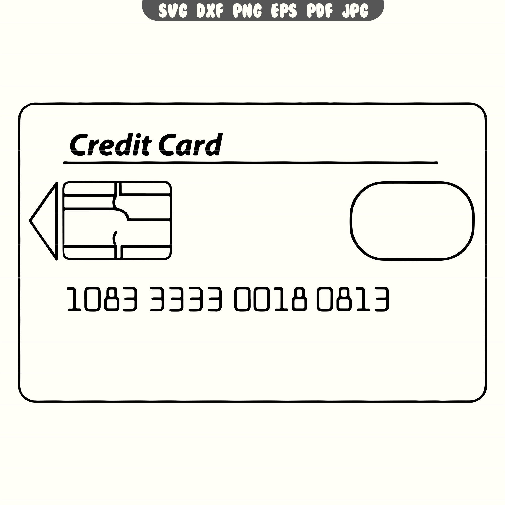 Credit Card SVG, Credit Card DXF, Credit Card PNG, Credit Card Clipart