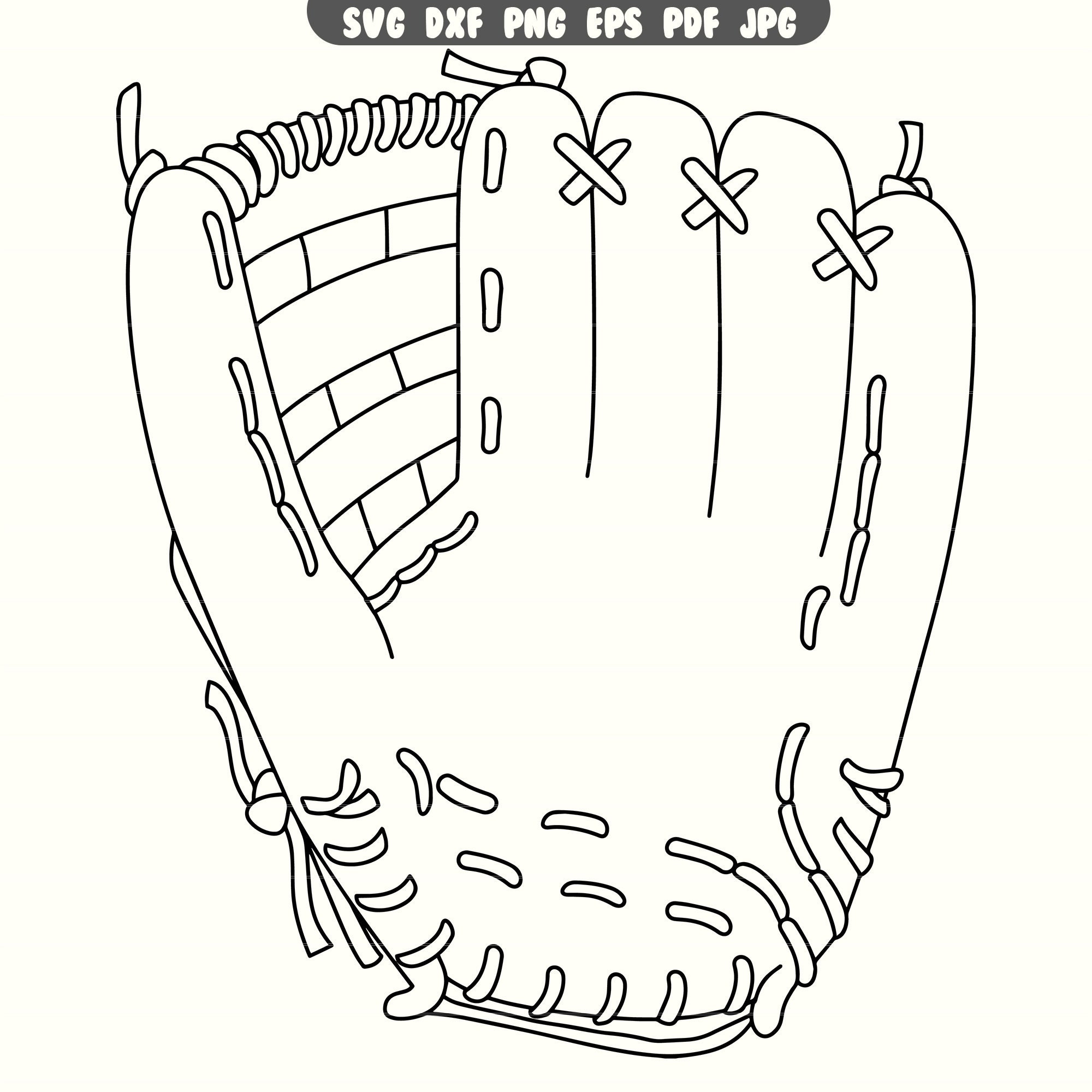 Baseball Glove SVG, Baseball Glove DXF, Baseball Glove PNG, Baseball ...