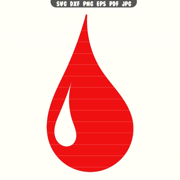 Blood Drop SVG, Blood Drop DXF, Blood Drop PNG, Blood Drop Clipart, Blood Drop Cut File | Instant Download