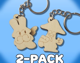 Wooden Keychains 2-Pack