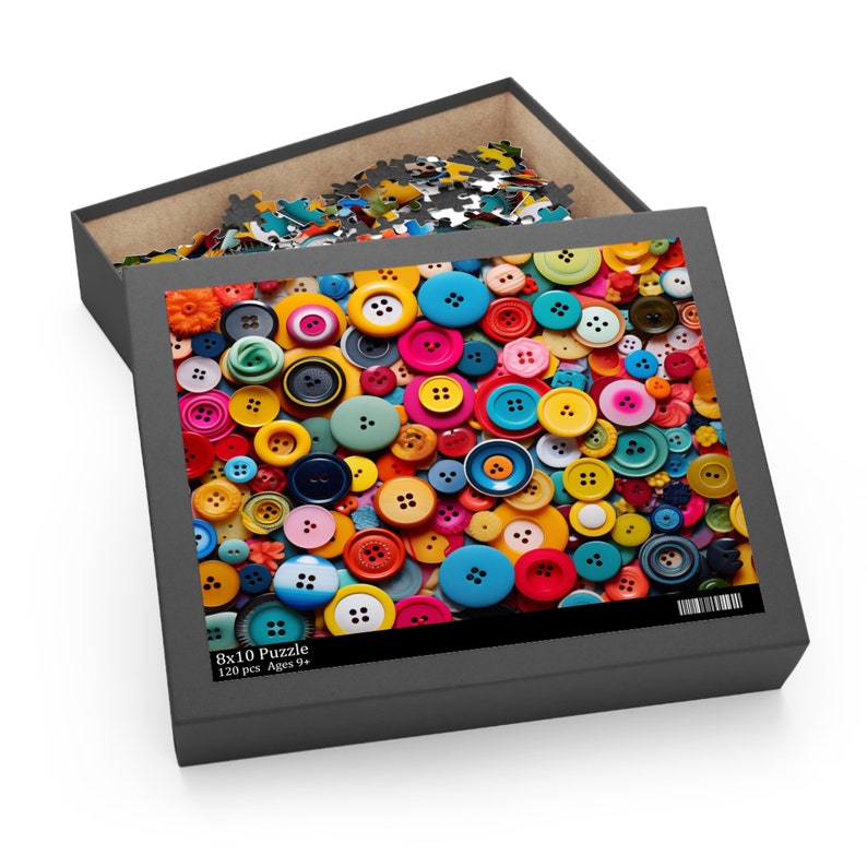 Colorful Button Collage Jigsaw Puzzle (120, 252, 500-piece) - Etsy
