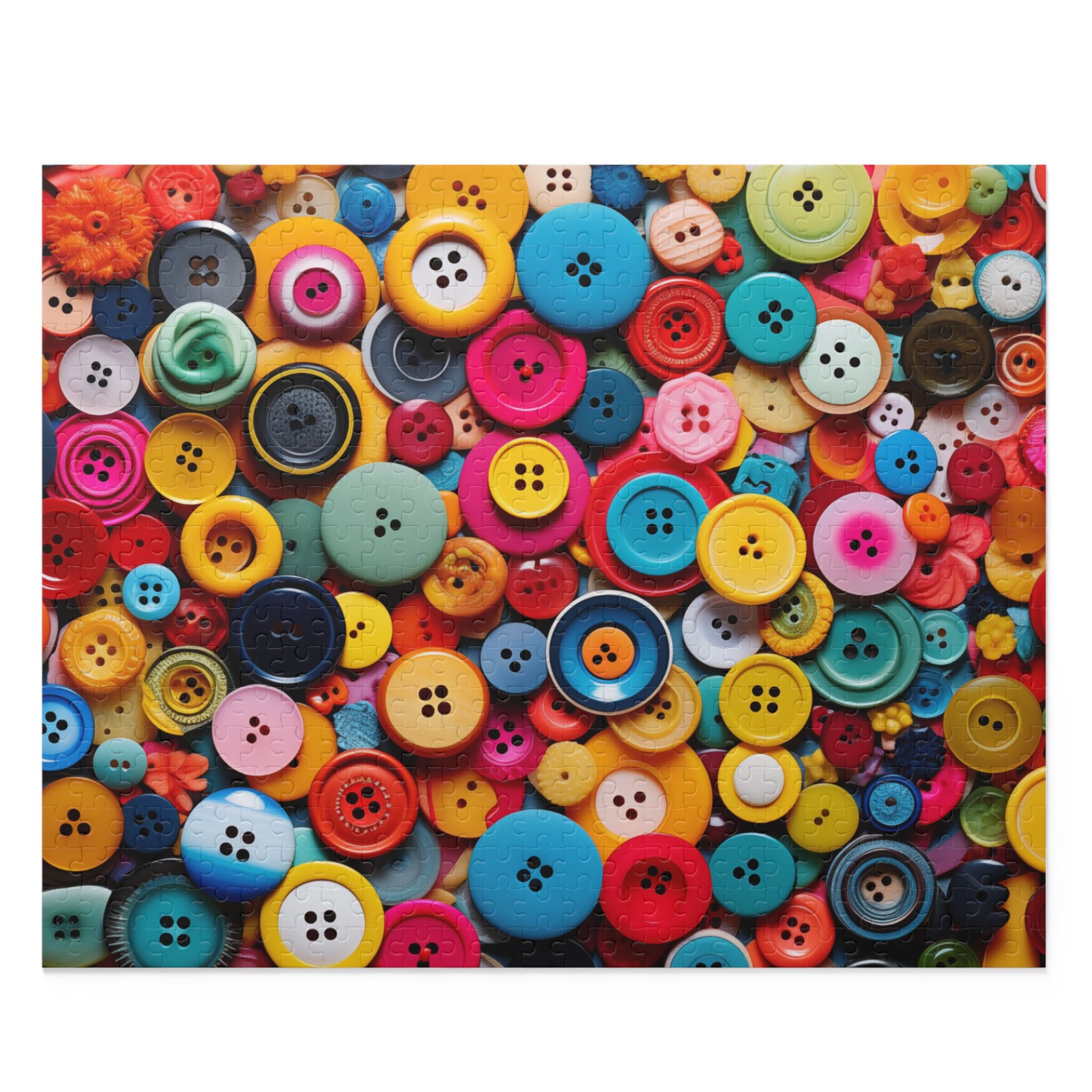 Colorful Button Collage Jigsaw Puzzle (120, 252, 500-piece) - Etsy