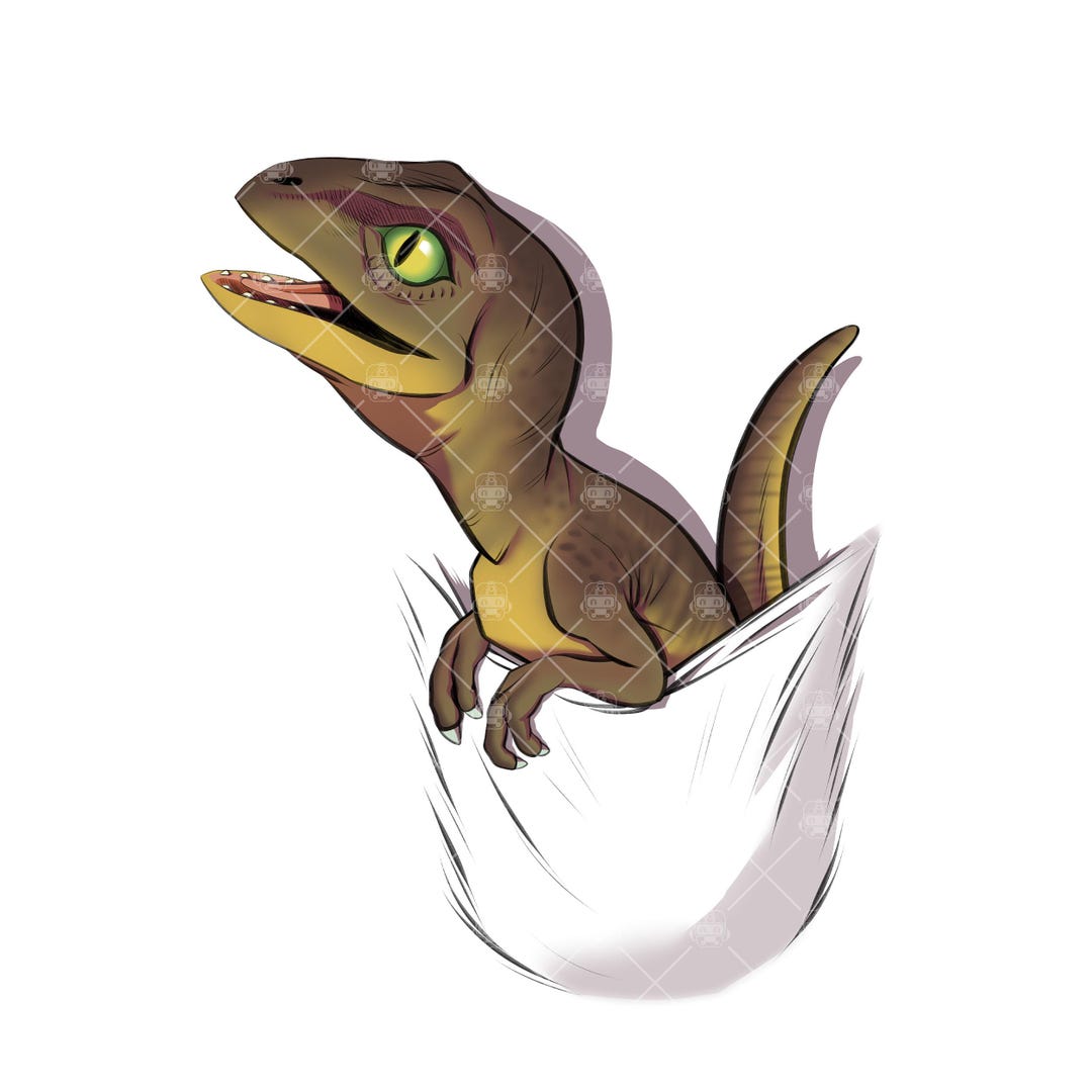 Mini Raptor Cute Baby Raptor in Pocket Digital Download Cute Velociraptor Design for T ...