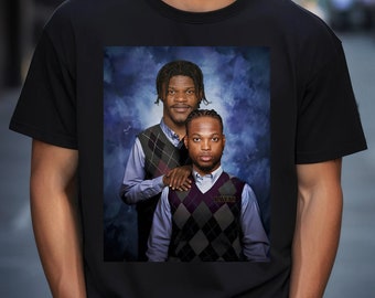 Lamar Jackson Derrick Henry Baltimore Ravens Vintage Shirt Sweatshirt Step Brothers Shirt Ravens Merch Graphic Tee Ravens Lamar Jackson