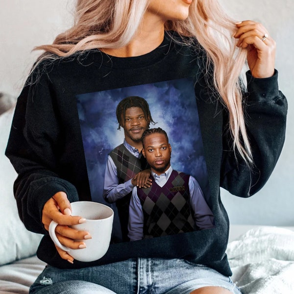 Lamar Jackson Derrick Henry Baltimore Ravens Vintage Sweatshirt Step Brothers Shirt Ravens Merch Graphic Tee Ravens Lamar Jackson Shirt