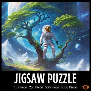 Space Walk Jigsaw Puzzle, Space Lovers Gift, Astronaut Puzzle, Galaxy Puzzle, Cosmic Art, Moon Puzzle