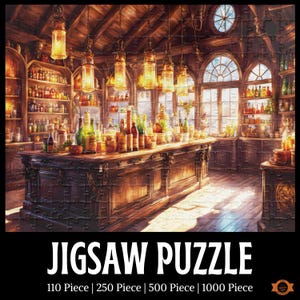 Apothecary Kitchen Jigsaw Puzzle, Alchemy Lovers Gift, Magic Jigsaw Puzzle, Spellbinder Puzzle, Potions Puzzle, 1000/500/250/100 Piece