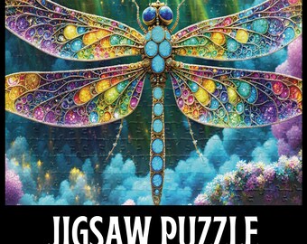 Funkelnde Libellen Puzzle, Edelstein Libellen Puzzle, lebendiges Käfer Puzzle, Käfer Liebhaber Geschenk
