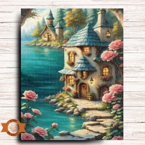 Fairy Cottage 500 Piece Jigsaw Puzzle, Whimsical Fairy Puzzle, Enchanted Fairy House, Unique Gift Idea, Fairy Lovers, 1000/250/110 Piece