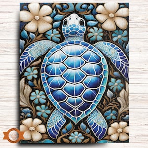 Tropical Turtle Jigsaw Puzzle, Island Sea Turtle Puzzle, Animal Lovers Gift, Turtle Puzzle, Hawaiian Ocean Life Art, 1000/500/250/100 Piece