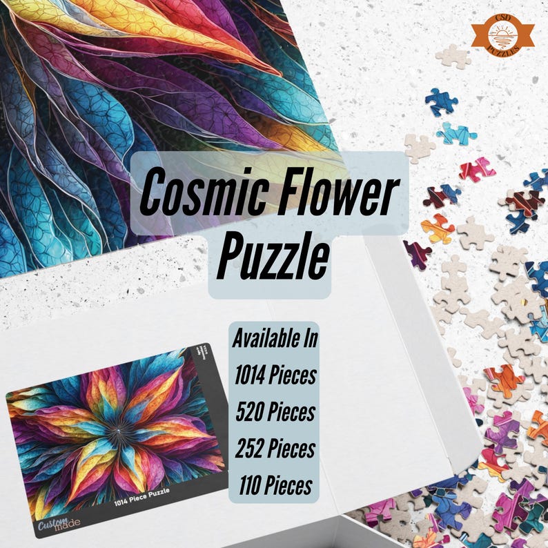 Gift ready packaging with completed puzzle image on the front.