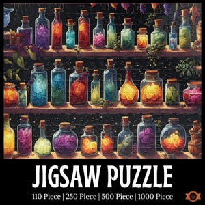 Potions Jigsaw Puzzle, Alchemy Lovers Gift, Magic Jigsaw Puzzle, Spellbinder Puzzle, Enchanted Jigsaw Puzzle