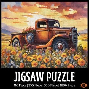 Rusty Beauty Jigsaw Puzzle, Vintage Truck Puzzle, Antique Lover Puzzle Gift, Old Fashioned Truck Puzzle, 1000/520/250/110 Piece