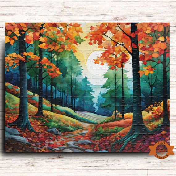 Natures Palette Jigsaw Puzzle, Autumn Landscape Puzzle, Nature Lovers Puzzle Gift, Artistic Fall Puzzle, 500 Piece