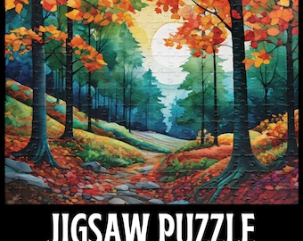 Natures Palette Jigsaw Puzzle, Autumn Landscape Puzzle, Nature Lovers Puzzle Gift, Artistic Fall Puzzle