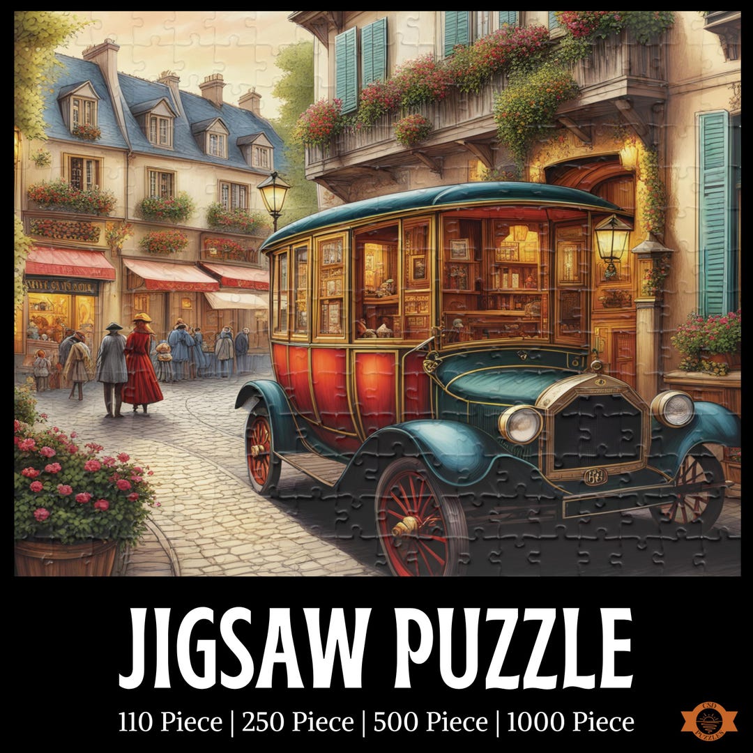 Puzzle Rys Storybook Village Jigsaw Puzzle, Vintage Puzzle Lovers Gift, City ...