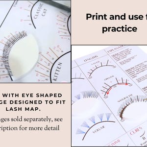 Lash Mapping Practice Chart Set for Beginners, Lash Training Kit ...