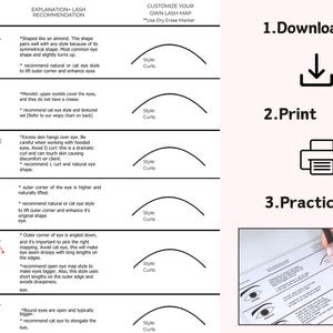 Wispy Lash Mapping Practice Chart for Beginners Lash Training Kit ...