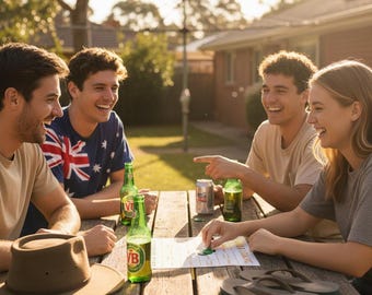 Giochi di slang australiano - Gioco di società stampabile / Download immediato / Gioco Origin / Straya Squares