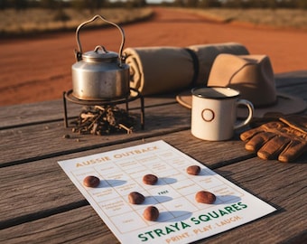Giochi dell'Outback australiano - Gioco di società stampabile / Download immediato / Straya Squares