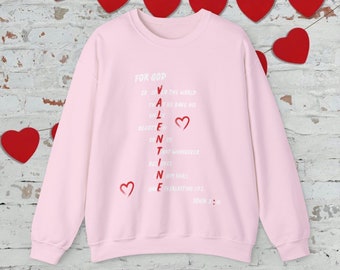 Unisex Christian Sweatshirt  | Christian Valentine Crewneck | For Good So Loved The World Sweater | John 3:16 | Scripture Crewneck