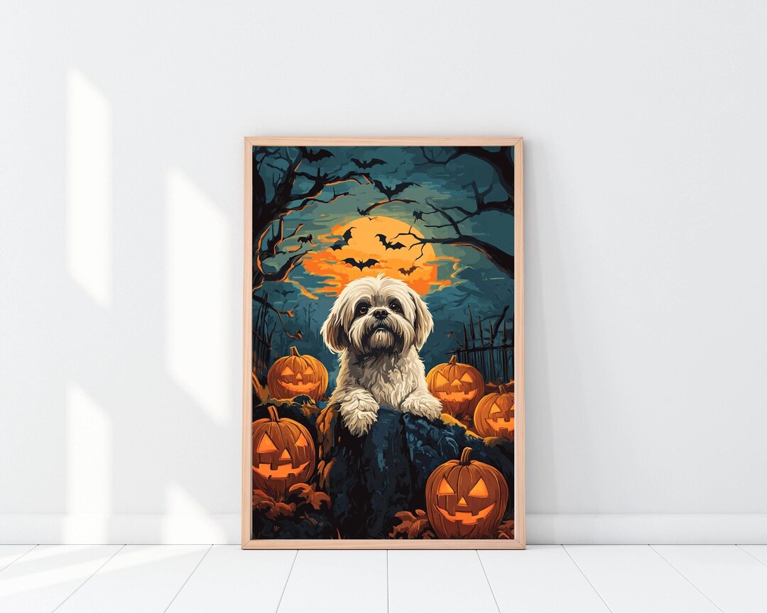 Shih Tzu Dog Wall Art Digital File Download, Shih Tzu Dog Wall Print ...