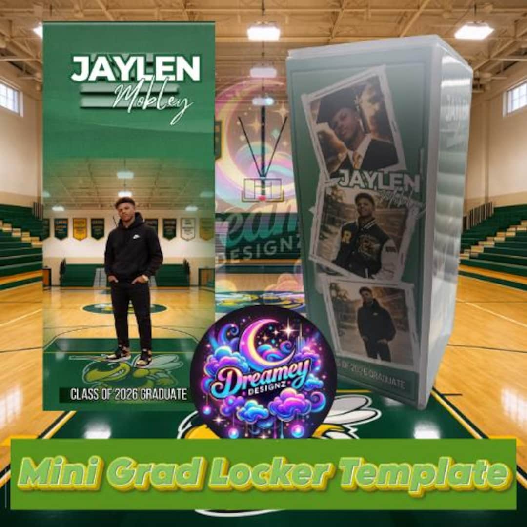 Locker Project Template Editable Mini Graduation Locker Template - Etsy