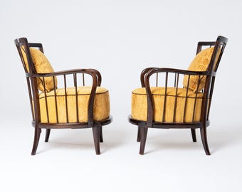 Paire de fauteuils art déco hongrois des années 1920