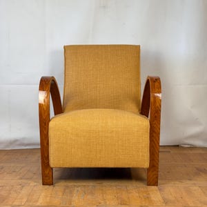 Komplett restaurierter französischer Art Deco Sessel 1960er Jahre