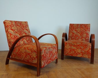 Pair of French art-deco armchairs 1960s