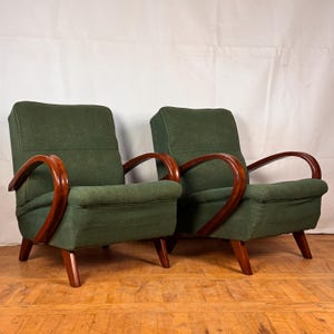 Pair of Frantisek Jirak art deco style armchairs 1960s