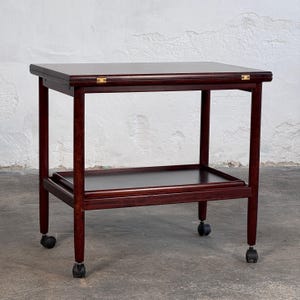 Grete Jalk Rosewood utdragbar dryckesvagn för Poul Jeppesens Møbelfabrik, 1960