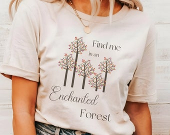 Enchanted forest fantasy Short Sleeve Tee, enchanted magical shirt, whimsical nature inspired clothing